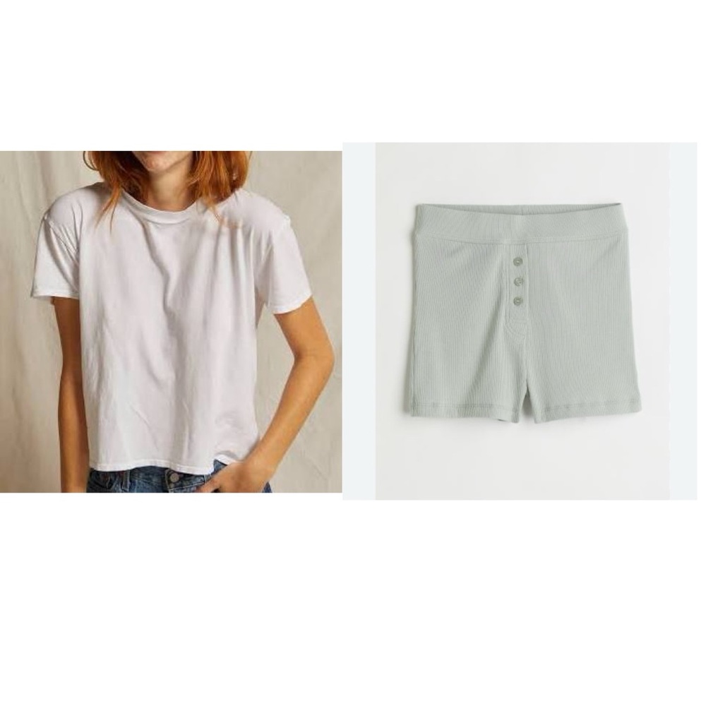 Zara Shorts & Rachel Zoe Tee LOUNGEWEAR BUNDLE sleepwear comfy athletic casual